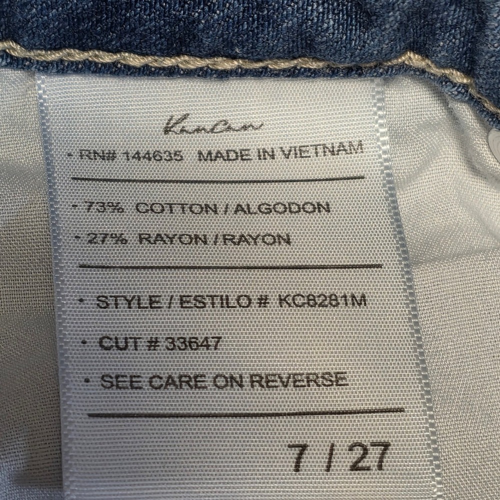 Kancan Jeans Women's Size 7 27‎ Distressed Boyfriend Jeans Blue Denim - Picture 4 of 7